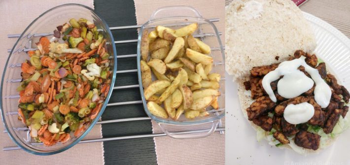 Ovengroente en tempeh shoarma