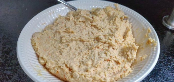 Homemade hummus