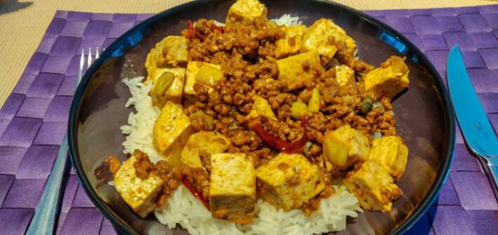 Vegan mapo tofu